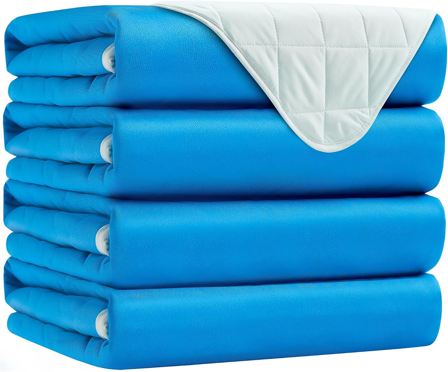 Bed Pads Washable Waterproof 36"x34" (4 Pack) – Reusable Incontinence Bed Pads Hold 6 Cups, Non-Slip & Silent Mattress Protector for Adults, Elderly and Dogs