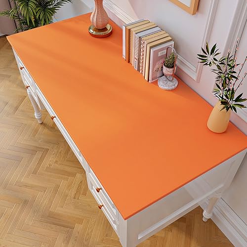 Miniatura 2 de VaryPaper Papel tapiz naranja despegable y adhesivo de 15.7''x78.7'', papel de contacto naranja para gabinetes y estantes, revestimiento de pared
