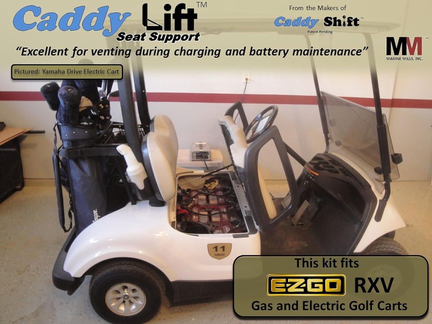Caddy Lift Seat Support, E-Z-Go RXV/Valor