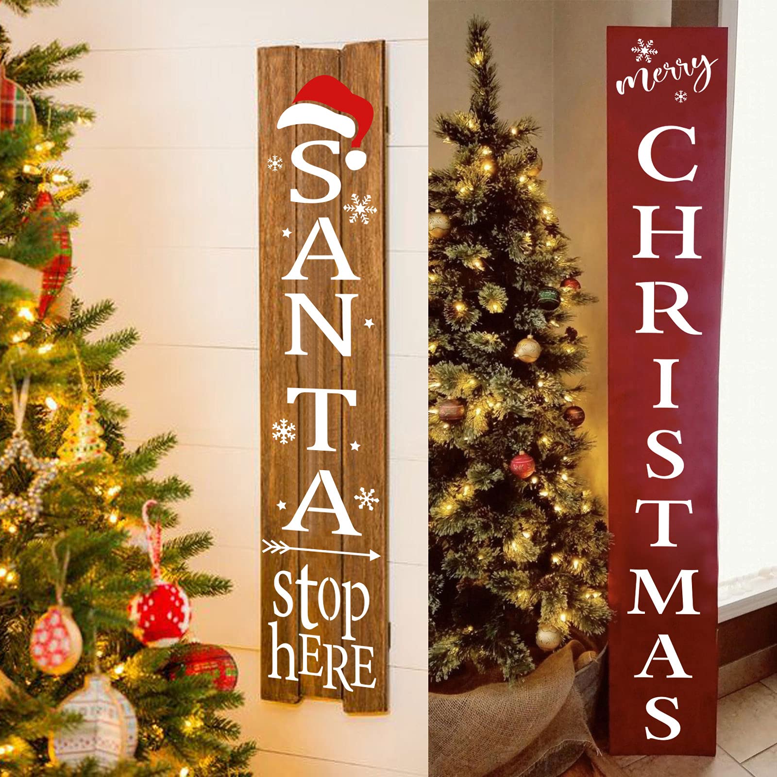 Weihnachts-Schablonen Set - Wiederverwendbare Malvorlagen Für Holz & Wände