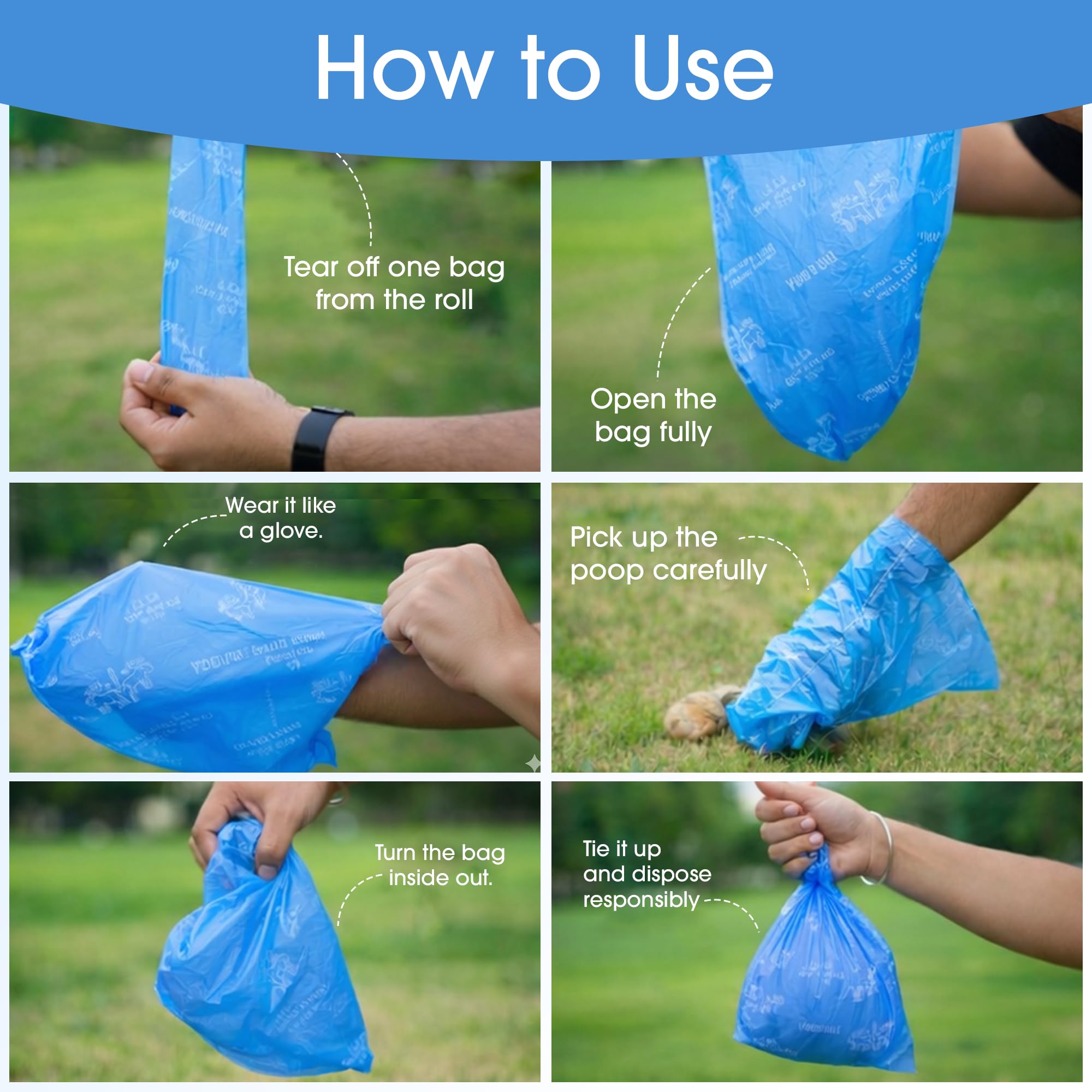 MOOSE & QUILL Compostable Dog Poop Bags – 150 Bags | Extra Thick, Leak Proof & Strong | Eco-Friendly Pet Waste Bags Safe for Soil, Plants & Animals | Biodegradable Dog Waste Bags for Easy Clean-Up | 4