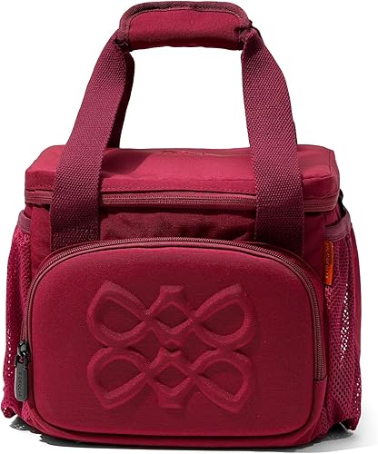 Miniatura 2 de Lonchera aislada para mujer, lonchera a prueba de fugas de 8L para el trabajo, se adapta a una comida completa o 6 latas (borgoña)