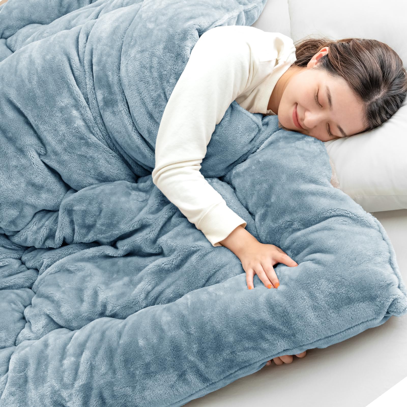 タンスのゲン 毛布 掛け布団 シングル 中綿1.5KG 冬用 布団 グレー