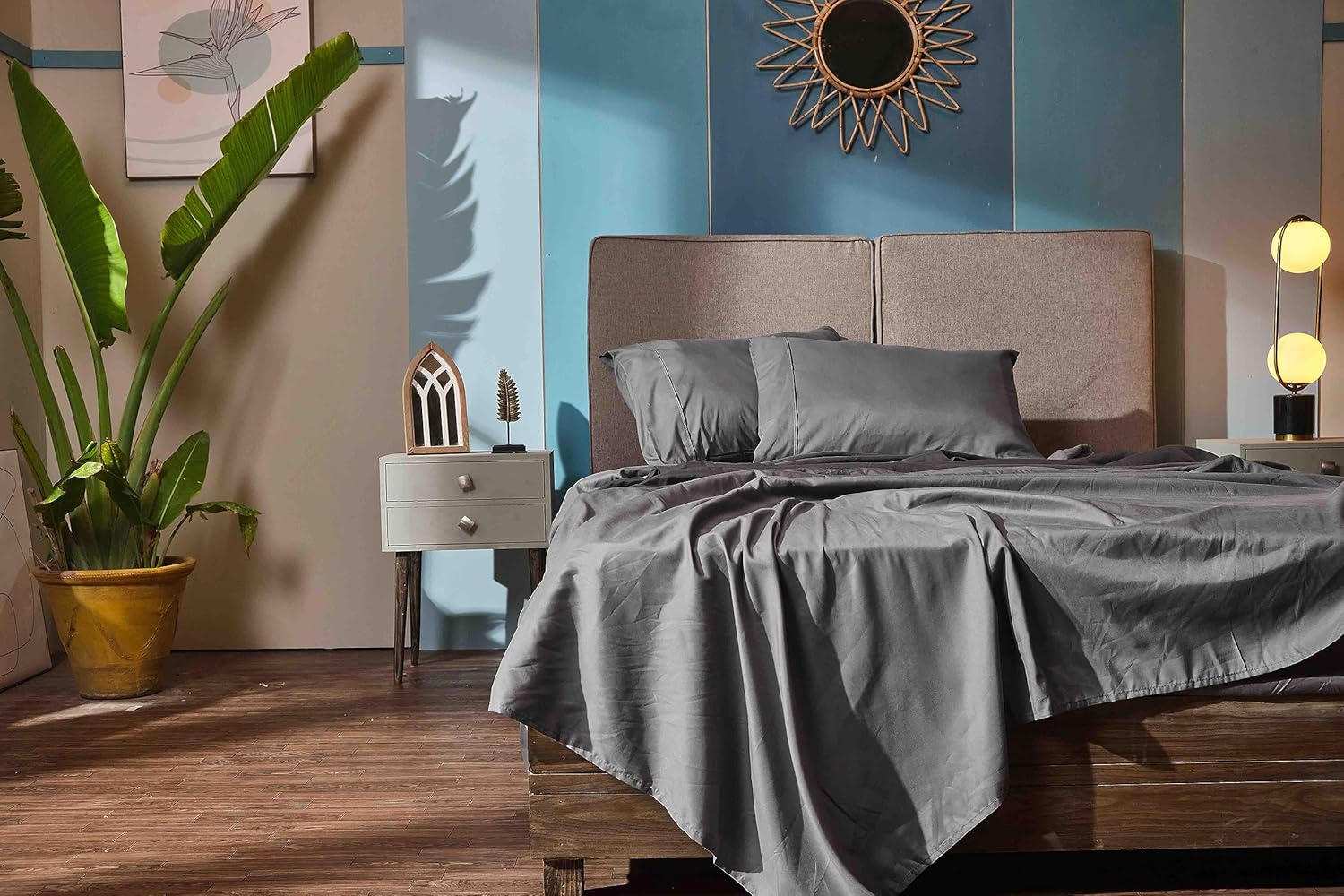 Gray Flat Sheet Queen - 6 Pack Soft Bulk Flat Sheets for Sublimation, Home, AirBnb Essentials, Massage Table, Hospital Bed - Made of Microfiber Fabric for Soft Feel