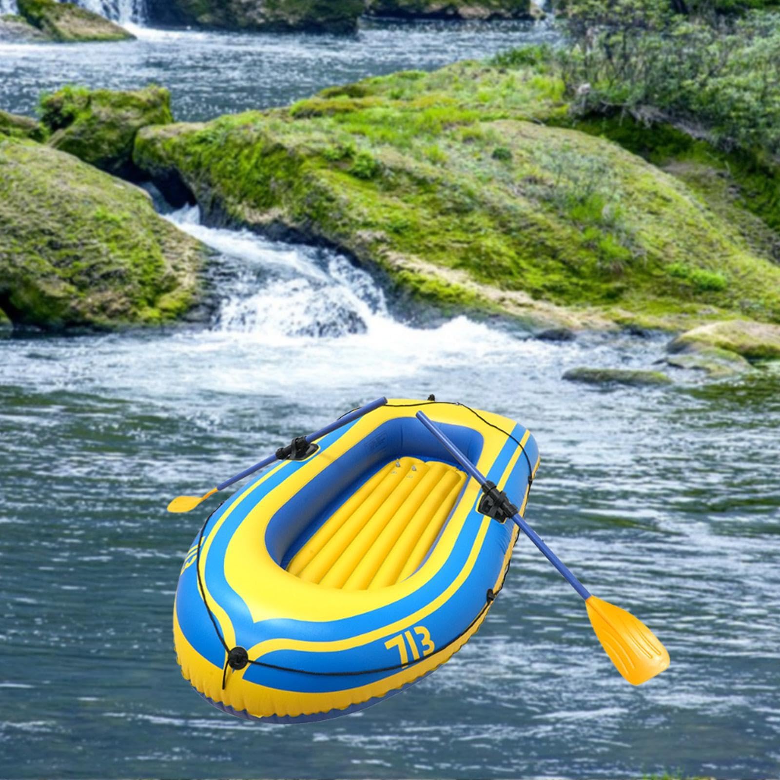 Barca Gonfiabile, Kayak, Attività Estive All'aperto per Stagni, Laghi E Fiumi, Barca in PVC con, Zattera per 2 Persone per Famiglie, Adulti E