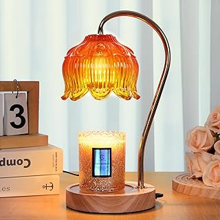 Flower Candle Warmer Lamp with Timer & Dimmer - Fits All Jar Scented Candles - Christmas & Mother's Day Gift for Women,Wife,Mom,Grandma