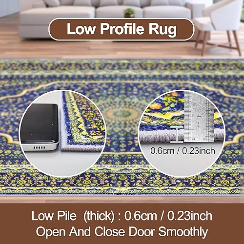 Miniatura 2 de RUGxDJ Alfombra de pasillo de 2 x 8 pulgadas, lavable, alfombra oriental para entrada, alfombra bohemia para pasillo de 8 pies, antideslizante,