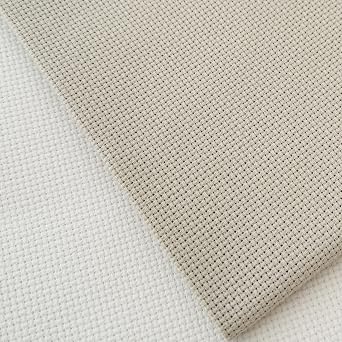 KCS 12" x 59" 18CT Counted Cotton Aida Cloth Cross Stitch Fabric Pearl Gray vy it
