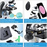 40X-2000X Microscopes for Kids Students Adults, with Microscope Prepared Slides 30p, 2.0 mp Camera, Microscope Accessories, Phone Adapter, Microscopes for School Laboratory Home Education