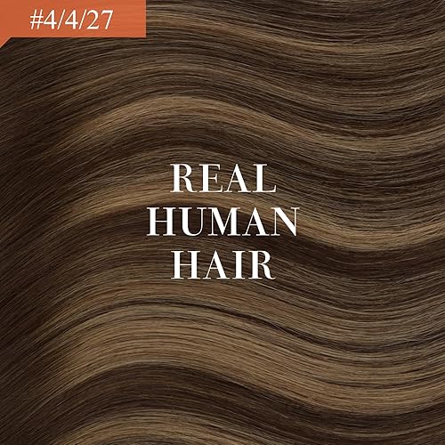 Miniatura 7 de Sunny - Extensiones de cabello humano Remy, color marrón chocolate, ombré, mezcla de rubio caramelo, color marrón oscuro, balayage, extensiones de