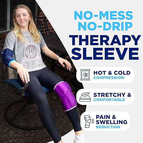 Miniatura 5 de IceeNOW - Manga de hielo, paquete de frío y calor, para rodilla, cuádruple y bíceps, terapias de frío y calor, mangas ICEE para recuperación después