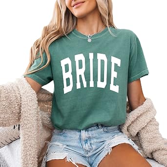Bride Shirt Women Engaged Bridal Shower Tee Bridesmaid Squad Bachelorette Wedding Party Gift Top