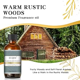 EUQEE Warm Rustic Woods Fragrance Oil Premium Fragrance Essential Oil 60ml with Glass Dropper for Diffuser, DIY Soap, Candle Making(2.02 Fl oz)