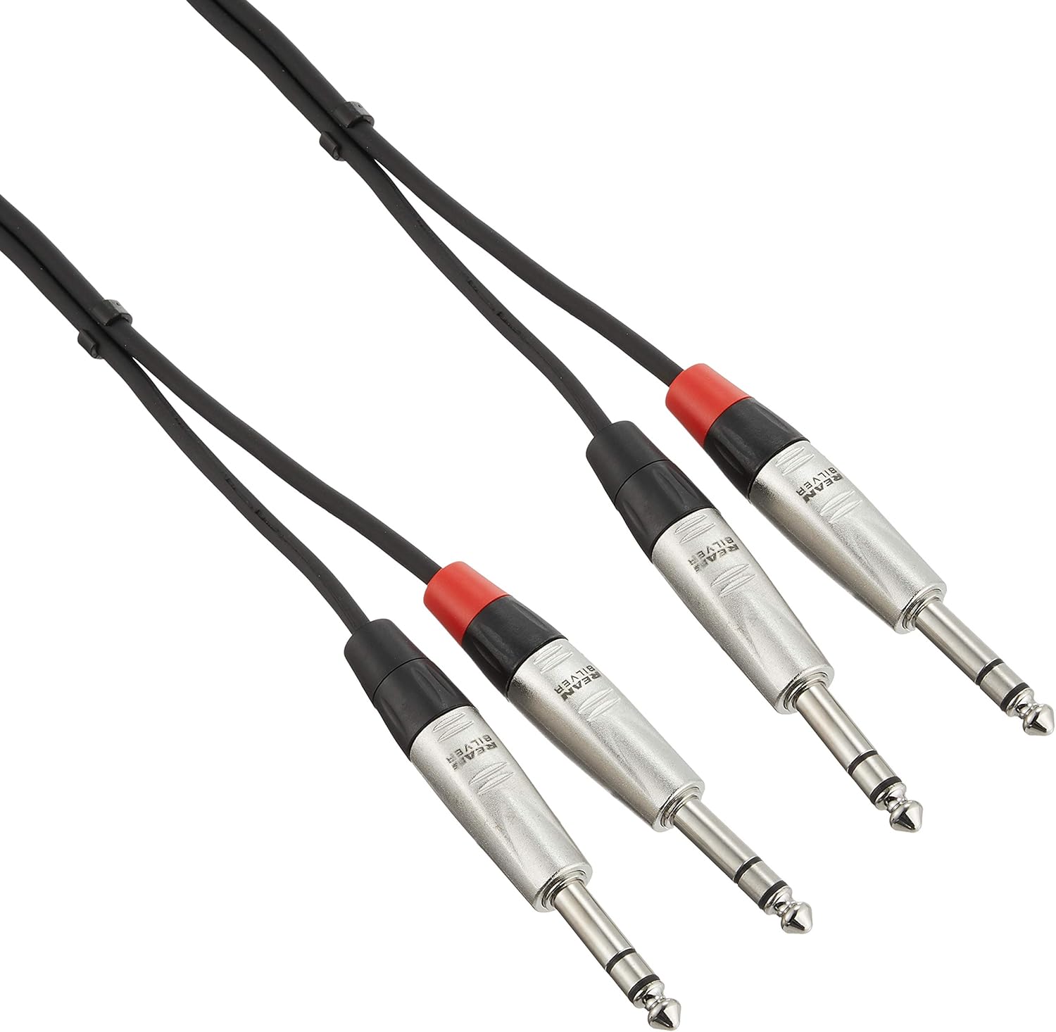 Hosa HSS-020X2 20ft Dual REAN 1/4 inch TRS to Same Pro Stereo Interconnect Cable