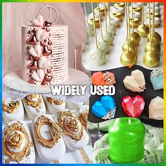 Edible Glitter Paint - Rainbow Color Metallic Edible Cake Paint Food Grade