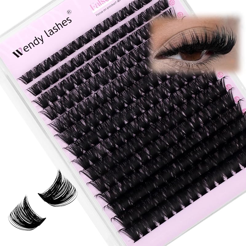 Cílios em tufos WENDY LASHES Wispy 100D, curvatura D, 10–18 mm