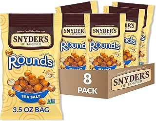 Pretzels, Rounds, Sea Salt, 3.5 Oz (Pack of 8)