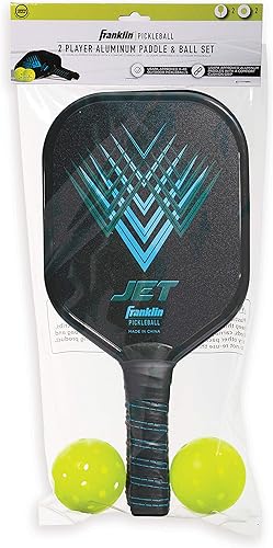 Miniatura 14 de Franklin Sports Juegos de pickleball para principiantes, juegos de 2 + 4 jugadores, paletas de aluminio + bolas de pickleball X-40, aprobadas por