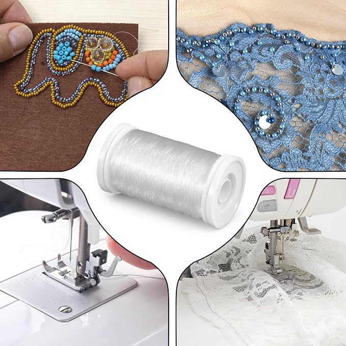 3 Hilos Invisibles de Nylon 0.15mm 219 yd miniatura 6