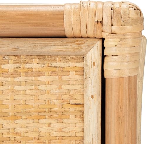 Miniatura 11 de SAFAVIEH Home Collection Roya - Mesita de noche de ratán natural con 1 cajón y 1 estante