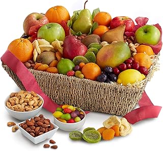 A Gift Inside Fresh from the Harvest Fruit, Nut & Sweets Basket