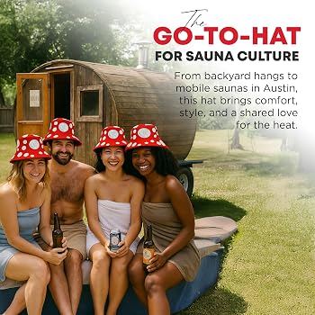 Two Fun Guys Sauna Hat for Sauna, Cold Plunge & Festival Wear