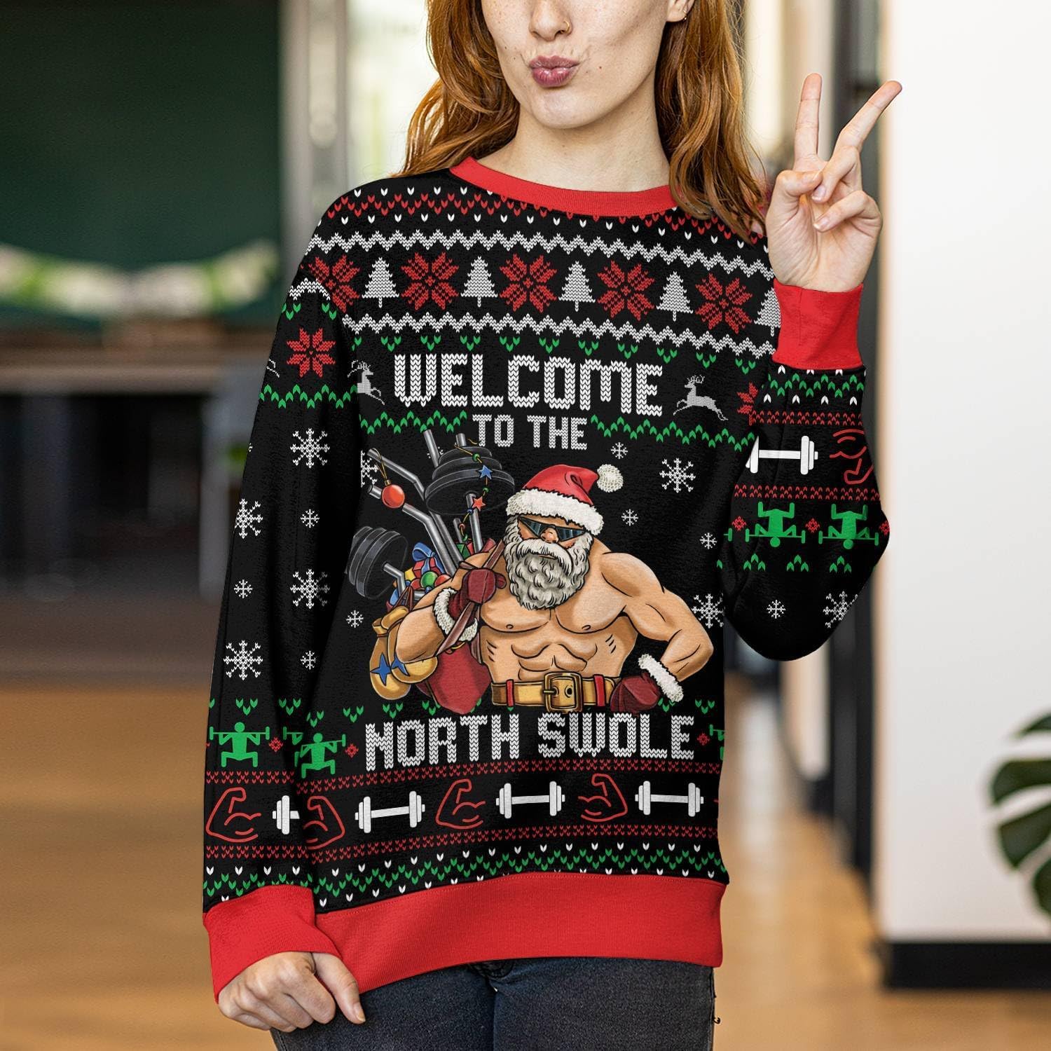 ACEPrints Funny Ugly Christmas Sweatshirts for Men Women for Men Women Polyester Sweatshirt - Image 2