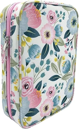 Miniatura 3 de Funda para Biblia con asa para Biblia de tamaño estándar, funda de libro para mujeres y niñas, organizador de estudio con bolsillos y cremallera