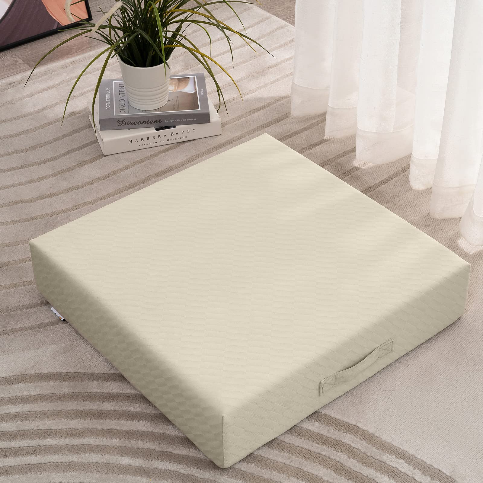 MeMoreCoolSquare Floor Pillow Seating for Adults Kids, Large Meditation  Cushion Floor Pillow with Thick Foam, Washable Big Pillow Seat Floor Cushion