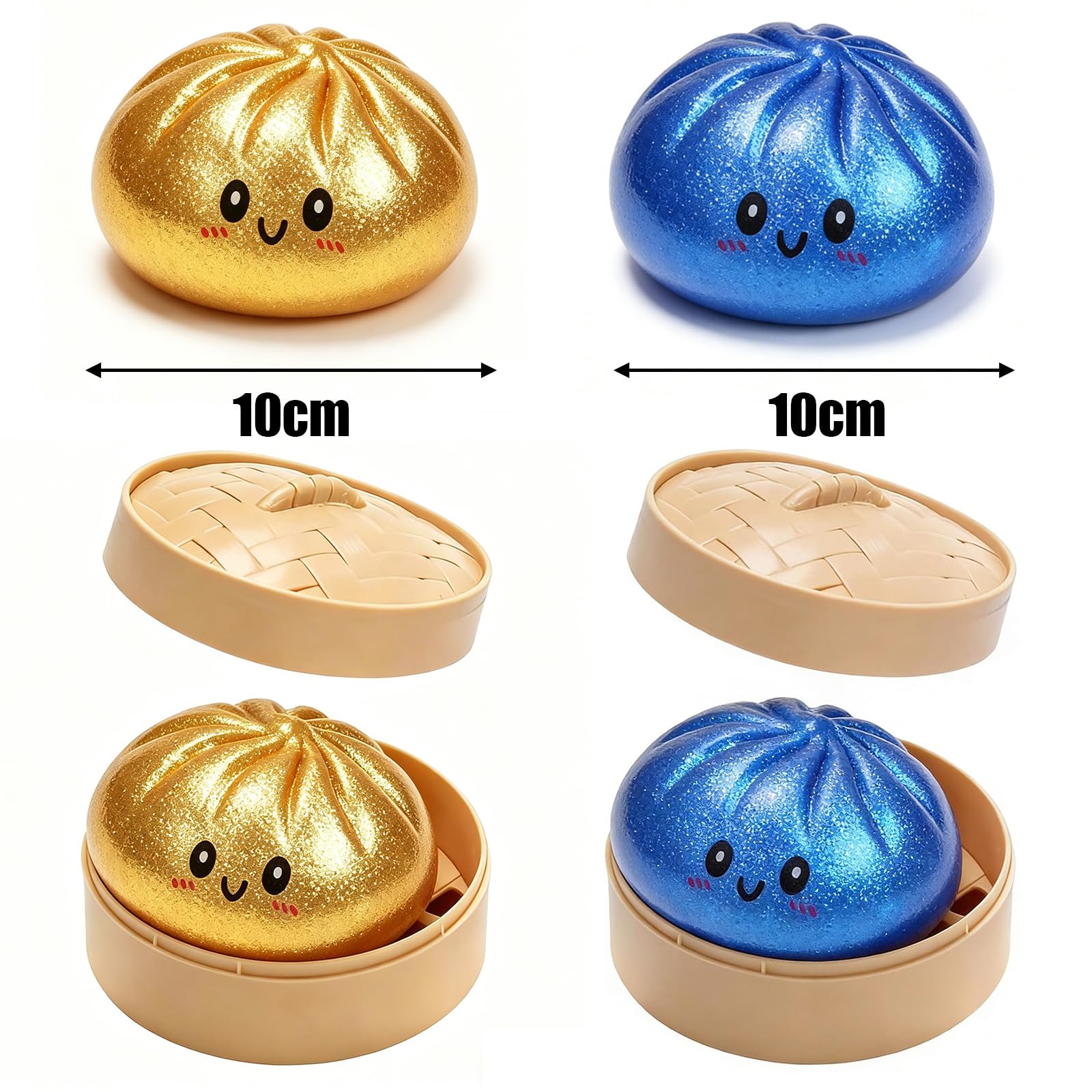 Glitter Dumpling Sorpresa Jguete Dmplings Mystery con Caja Vaporera (Azul Brillante) — view 3
