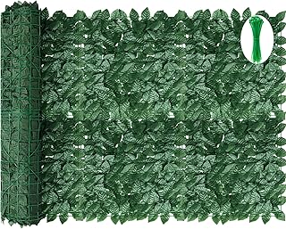 Artificial Ivy Privacy Fence Screen, 120x40 inch Dense Leaves Fence Panel, Super Privacy Greenery Wall Faux Ivy Greenery Backdrop Ivy for Patio, Balcony, Garden, Backyard Indoor Outdoor Decor
