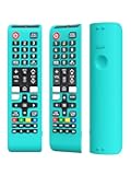 SJUIF Remote Cover for Samsung Smart TV Remote, Silicone Protective Case for BN59-01199F BN59-01301A BN59-01268D BN59-01041A AA59-00786A, Glow in The Dark, Non-Slip (Night-Glow Blue)