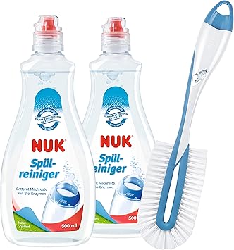 Pack de 2 botellas de detergente para biberones NUK + cepillo de limpieza por sólo 12,25€ ¡¡34% de descuento en compra recurrente!!