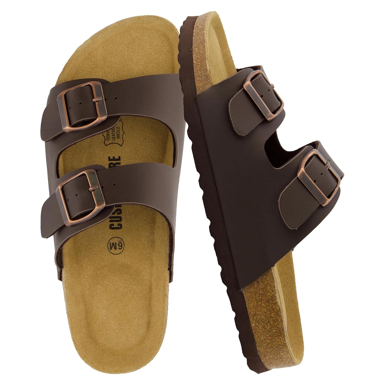 CUSHIONAIRE Lane Cork Footbed Sandals for Women – Comfortable Double Buckle Slip-On with Genuine Suede Footbed & Arch Supp... - Review, Price and Buying Guide