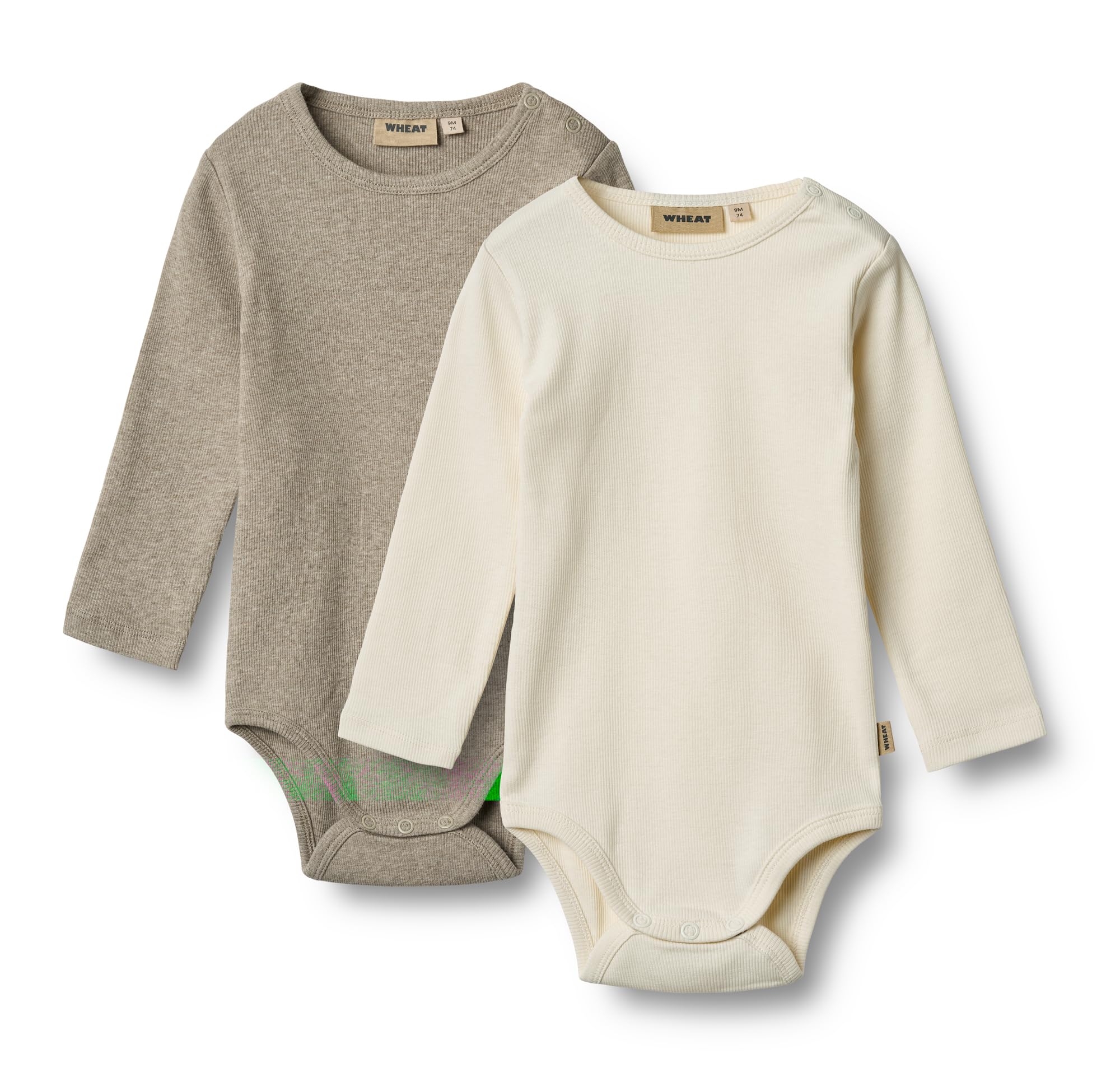 Wheat Unisex Baby Unisex 2er Pack Doppelpack Rib Body Strampler Langarm Spencer Body