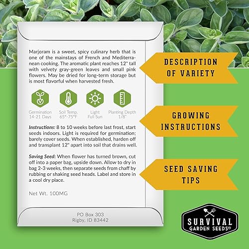 Miniatura 2 de Drought-Tolerant Flower & Herb Seed Collection - 8 Packets of Seeds to Grow Drought-Resistant Plants for Growing in Xeriscape Gardens - Non-GMO