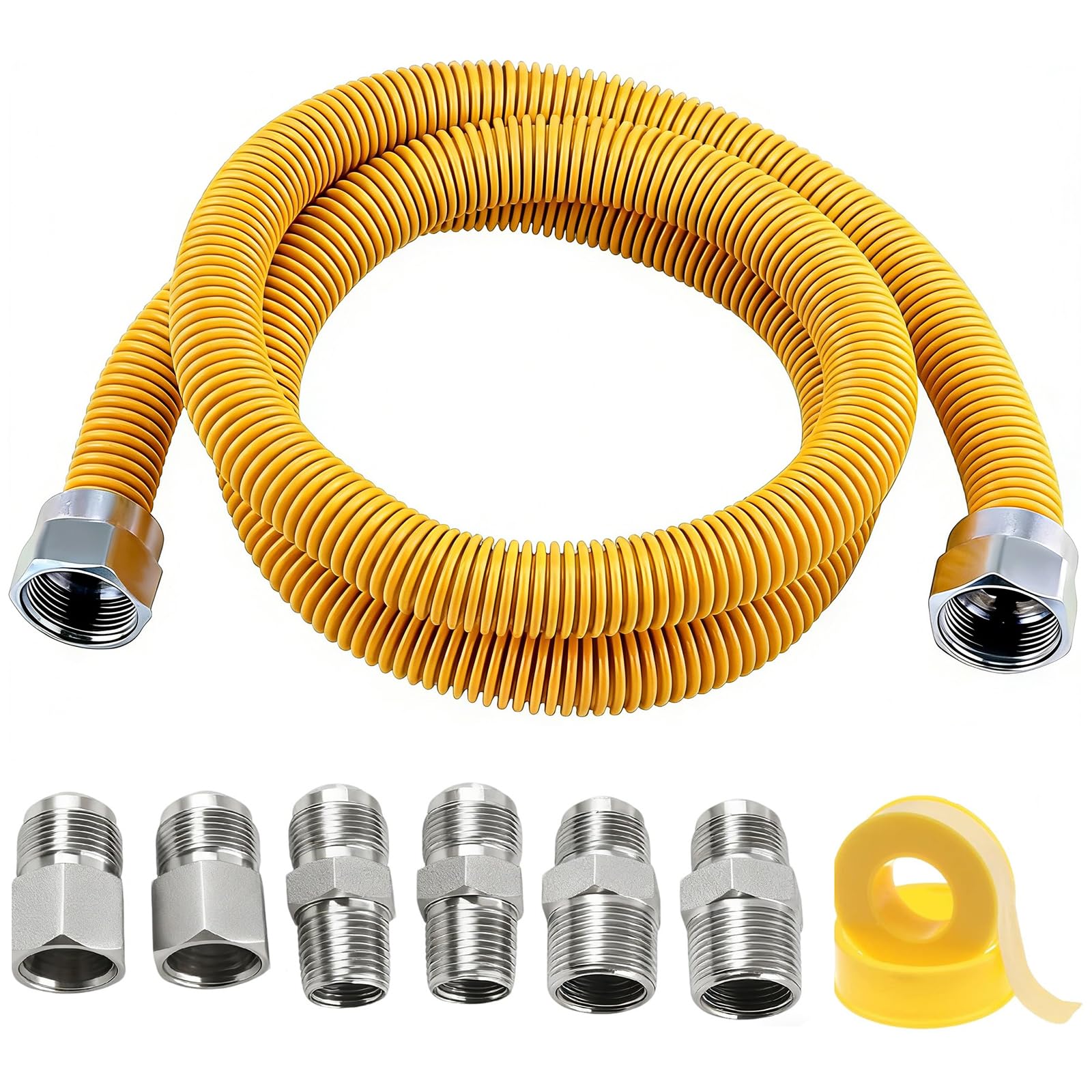 MCAMPAS 48" Flexible Gas Connector Kit