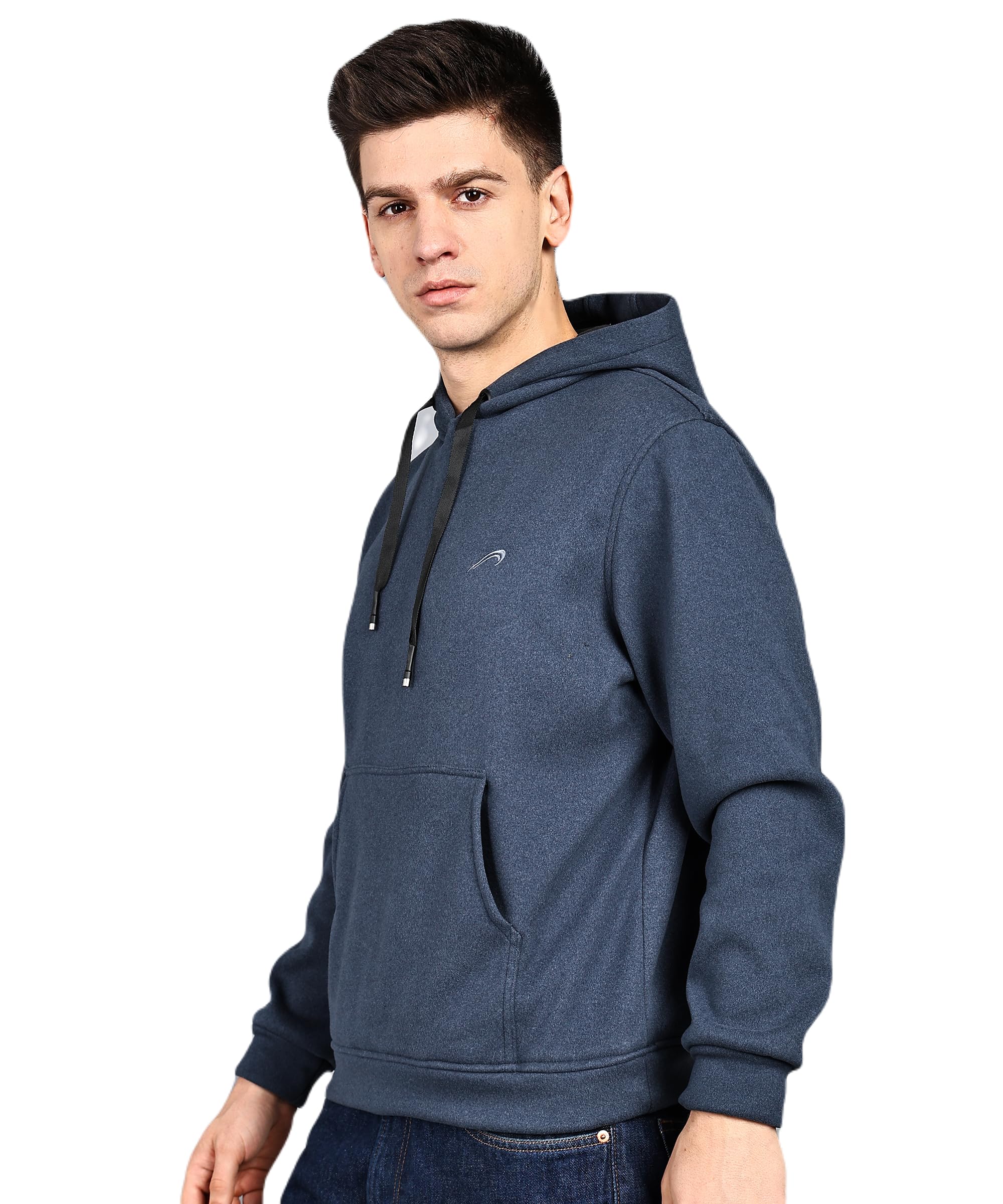 ellipse Full Sleeves Winter Jacket for Men | Regular Fit Fleece Zipper Hoodie Jacket/Sweat Shirt | Dragon Print On Back Side-picture-2