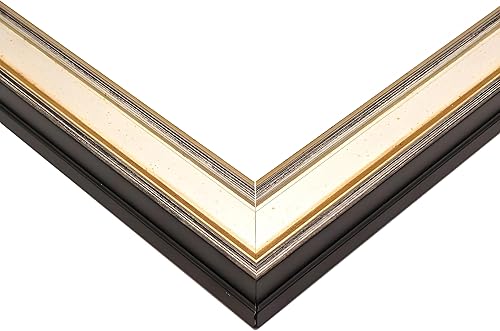 Miniatura 3 de Marco de fotos de madera maciza plateada de 17 x 22 pulgadas de ancho de 1.25 pulgadas  Profundidad del marco interior de 0.375 pulgadas  Marco de