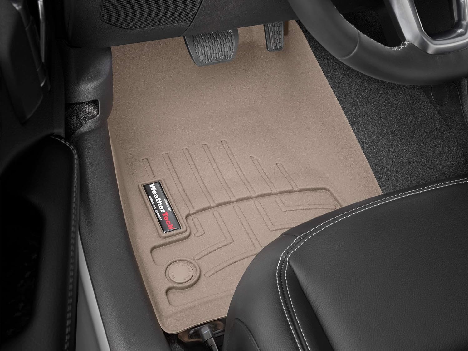 WeatherTech Custom Fit FloorLiners for Jeep Wrangler 4-Door, Wrangler Unlimited 4-Door, Wrangler 2-Door - 1st Row (4513131), Tan