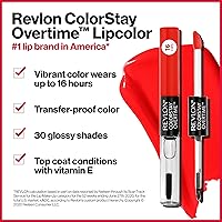 Vista 13 de Revlon - Lápiz labial líquido Overtime con brillo de labios transparente, maquillaje facial ColorStay, doble extremo con vitamina E en ciruela/baya