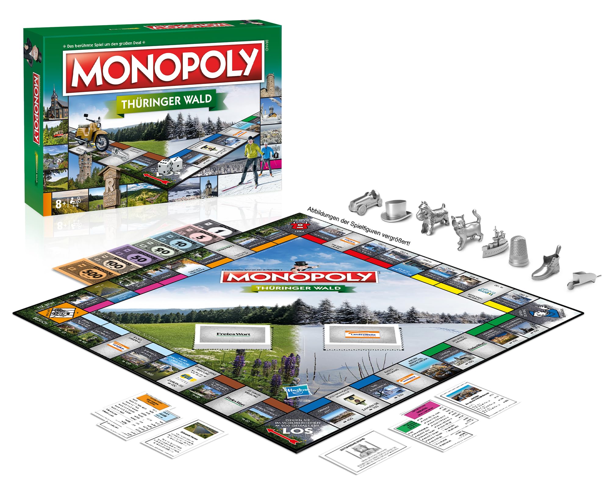 Monopoly Thüringer Wald – Regional-Edition des Kultspiels für Familien, Naturfreunde & Fans der Urlaubsregion | Gesellschaftsspiel ab 8 Jahren | Geschenkidee & Souvenir für Thüringen-Liebhaber