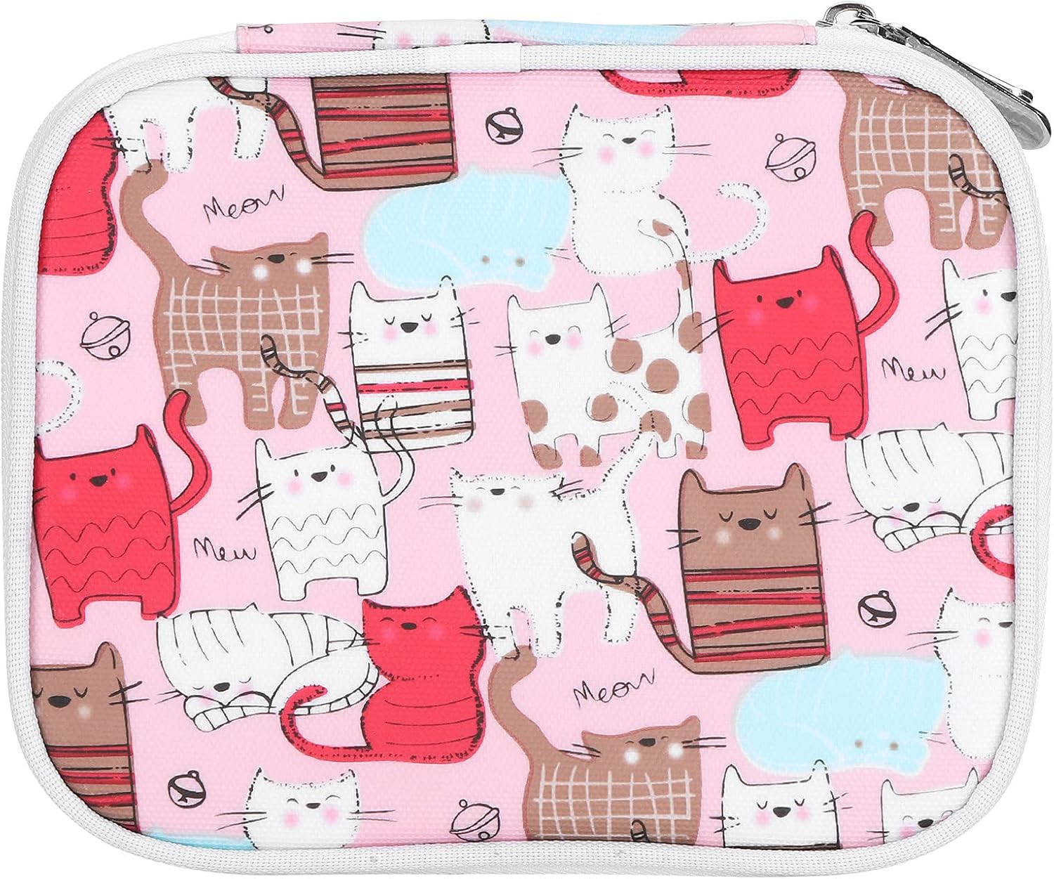 Pilipane Knitting Tools Storage Case Double Layer Crochet Hook Zipper Bag with Mesh Pockets