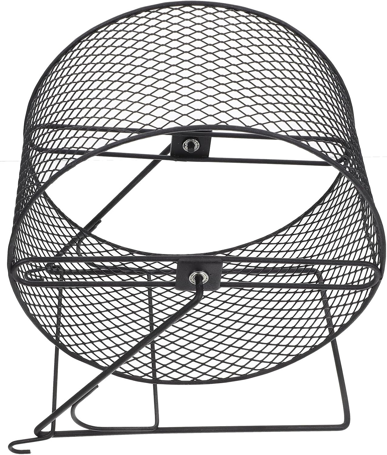 OUNONA Silent Small Animal Exercise Wheel Metal Frame Black 21cm Running for Squirrels Hedgehogs Chinchillas and Sugar Gliders
