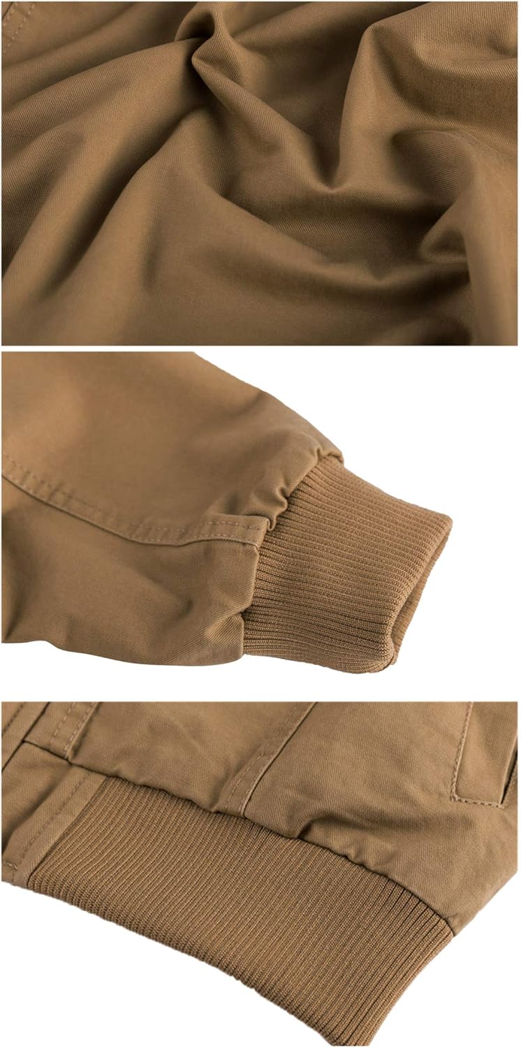 TACVASEN Men's Winter Jacket-Fleece Cotton Military Coat Thicken Casual Cargo Bomber Jacket at  Men’s Clothing store