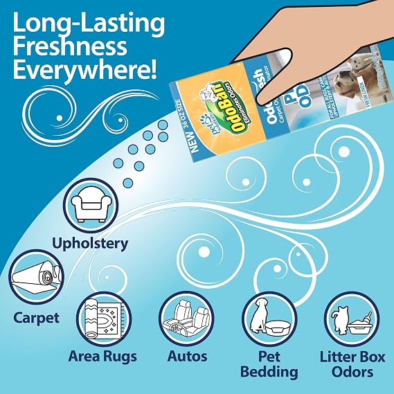 OdoBan OdoFresh Carpet and Room Deodorizer Powder for Home Smells and Odors Including Smoke, Pet Urine, Dogs, and Cat Litter, Made in the USA, Fresh Linen Scent, 36 Ounces