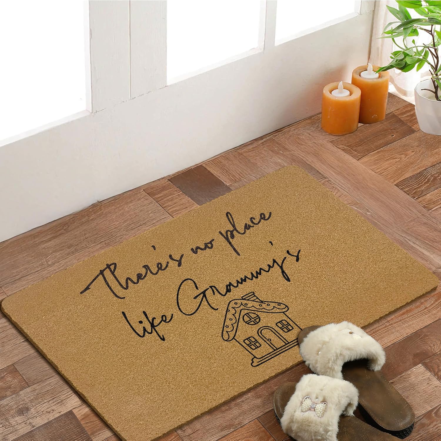 Funny Grammy's House Coir Door Mats Outdoor, Grammy Gifts Front Door Mat Outside Entrance, Grandma Grandmother Gifts Doormat Outdoor Indoor Entrance for Home Entryway Decor, 17x30in image 2