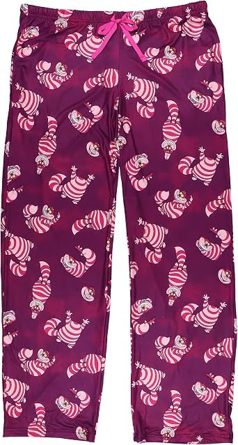 Disney Alice In Wonderland PJs Womens Cheshire Cat All Over Print Pajama Pants