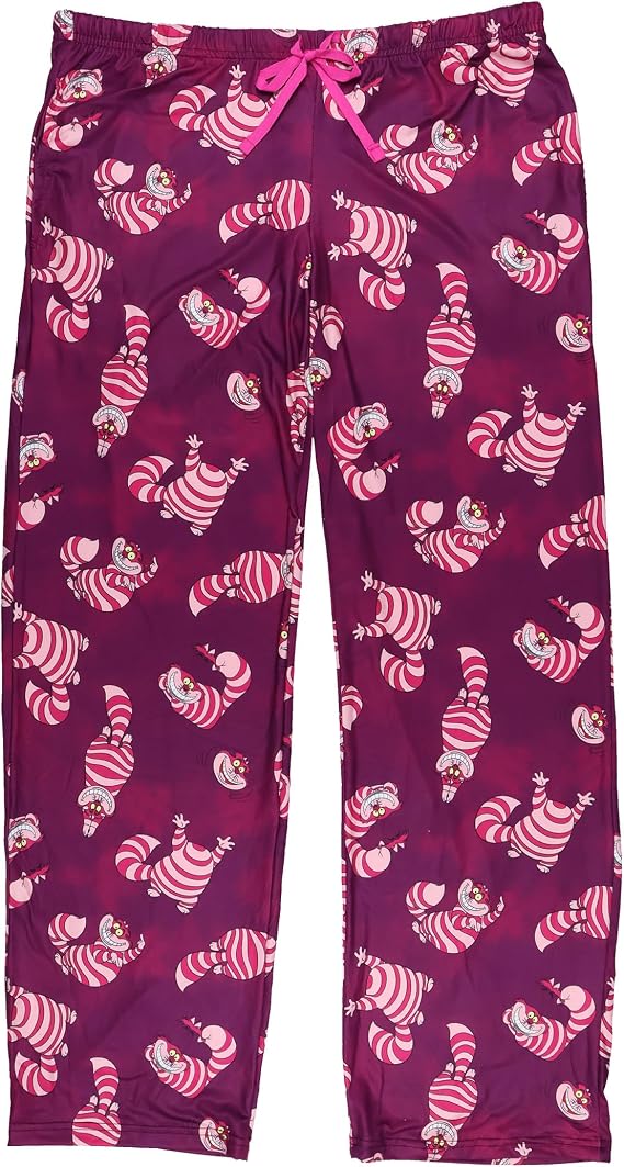 Disney Alice In Wonderland PJs Womens Cheshire Cat All Over Print Pajama Pants