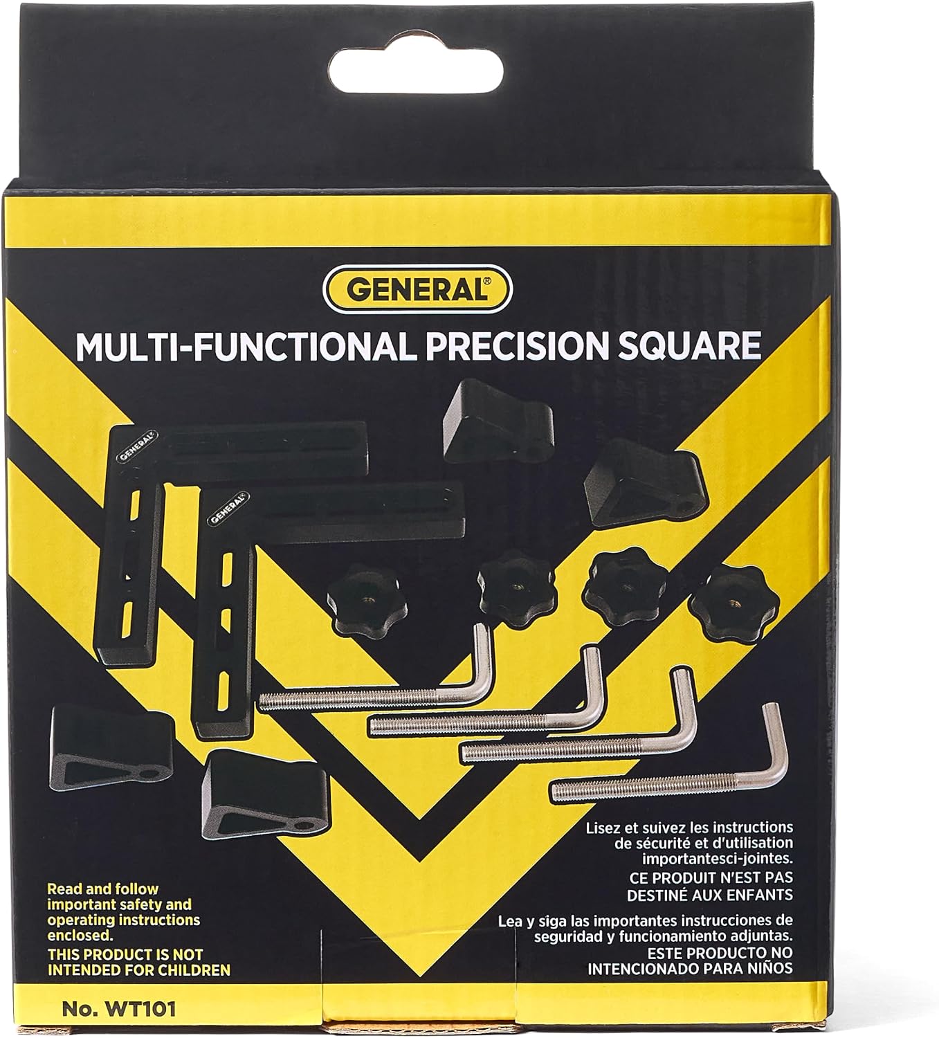 General Tools Multi-Functional Precision Square - 90 Degree Durable Aluminum & Stainless Steel Clamping Square Ideal for Squaring and Clamping Boxes, Drawers, Cabinets, & Frames